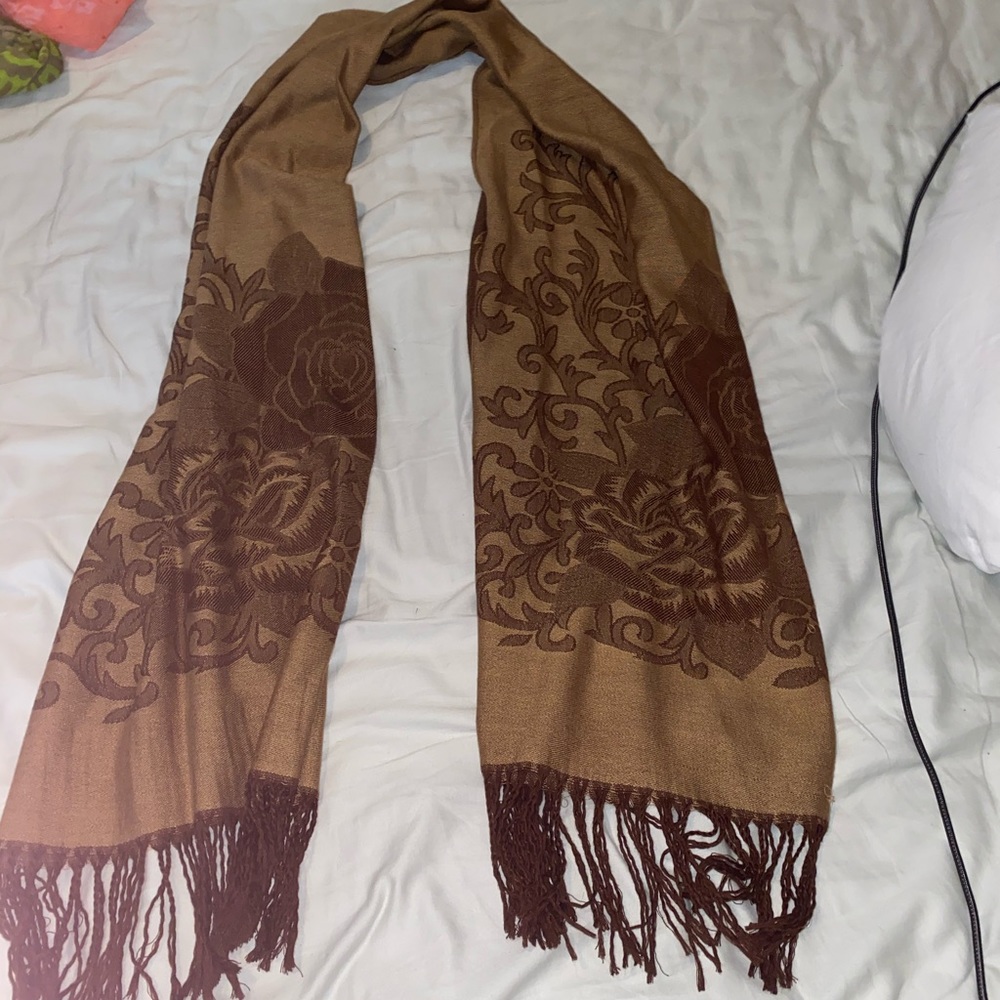 COPY - Women’s printed brown scarf